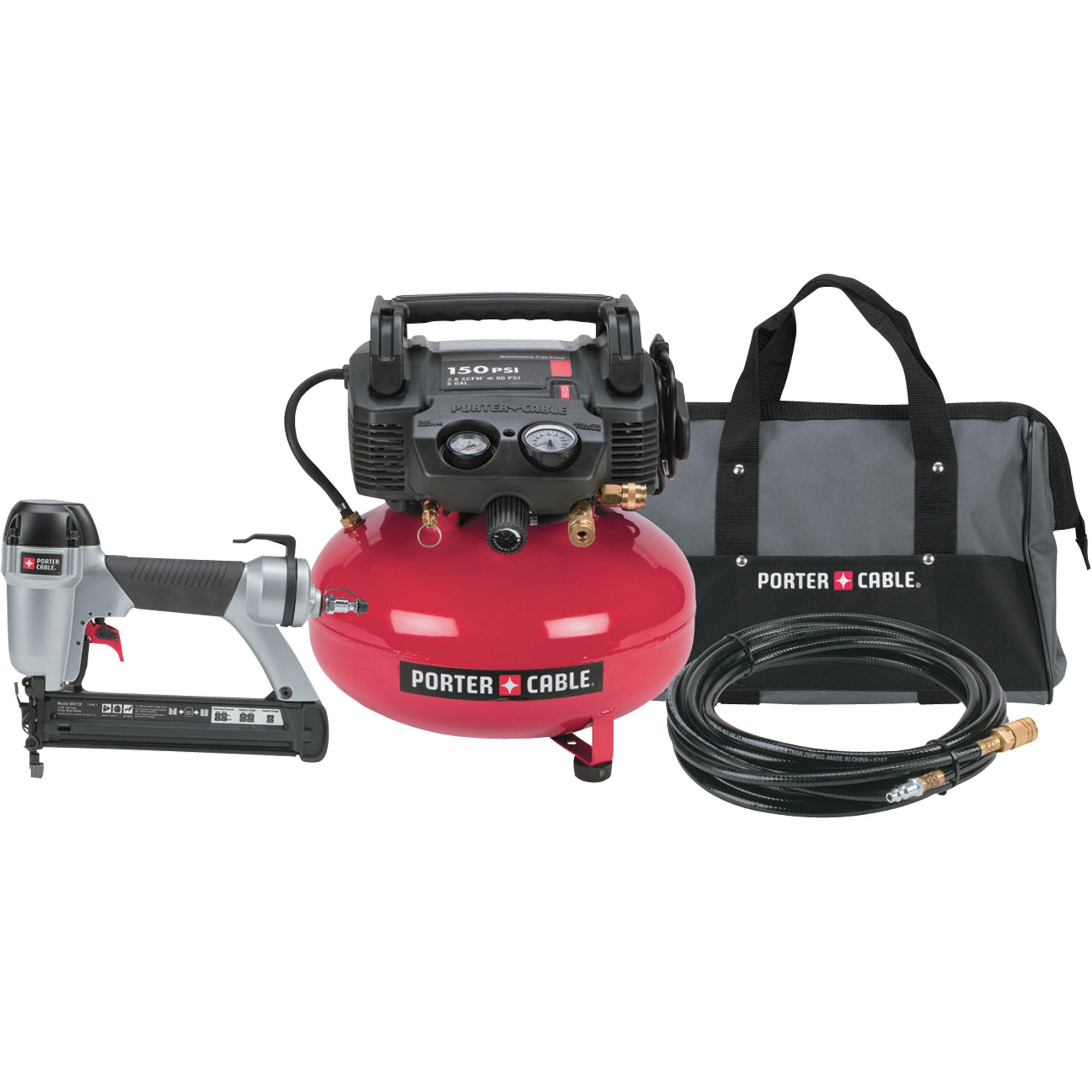 Porter Cable Air Compressor / Brad Nailer Combo Kit, Model CF6111